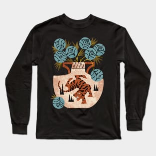 Tiger Vase Bouquet Long Sleeve T-Shirt